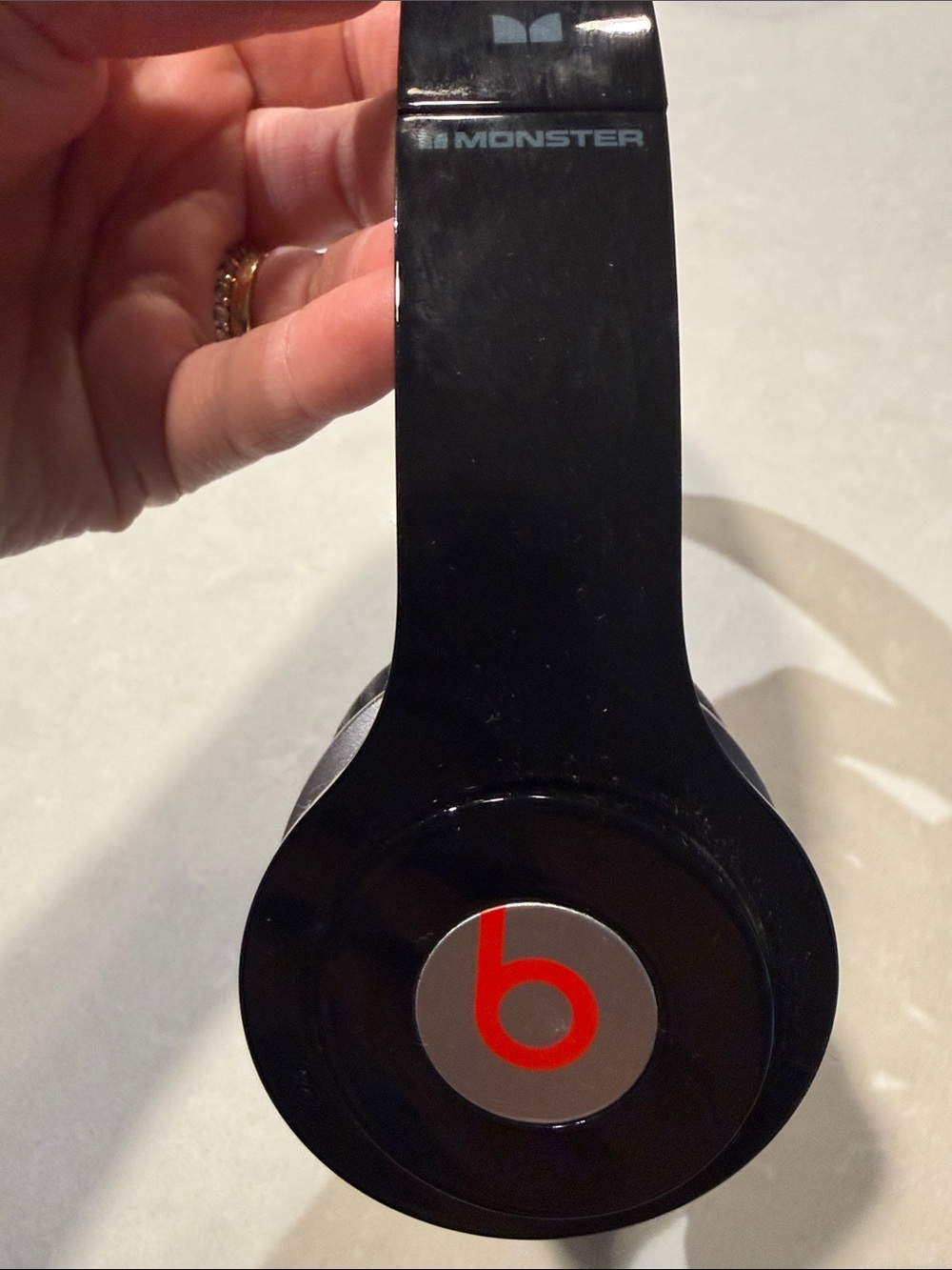 Beats by Dre Black Over-Ear Headphones with Red Logo